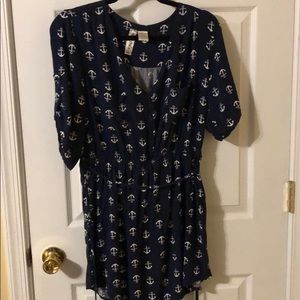 Navy anchor tunic dress